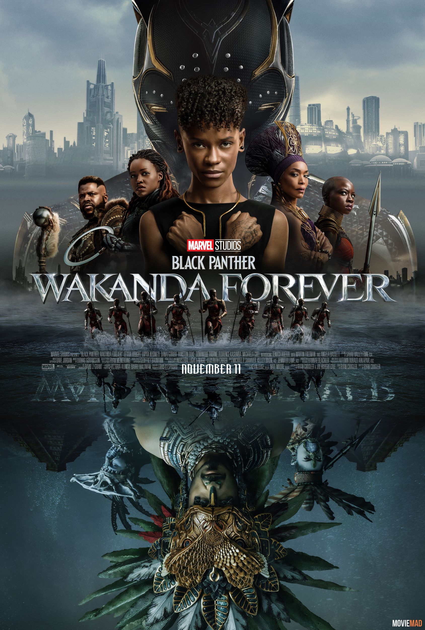 Black Panther Wakanda Forever (2022) Telugu (Voice Over) Dubbed CAMRip Full Movie 720p 480p