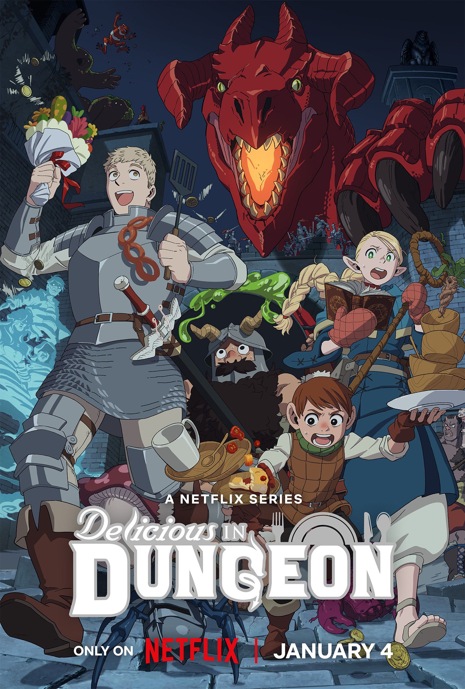 Delicious in Dungeon (2024) (Season 1 Complete) Hindi Dubbed Series HDRip