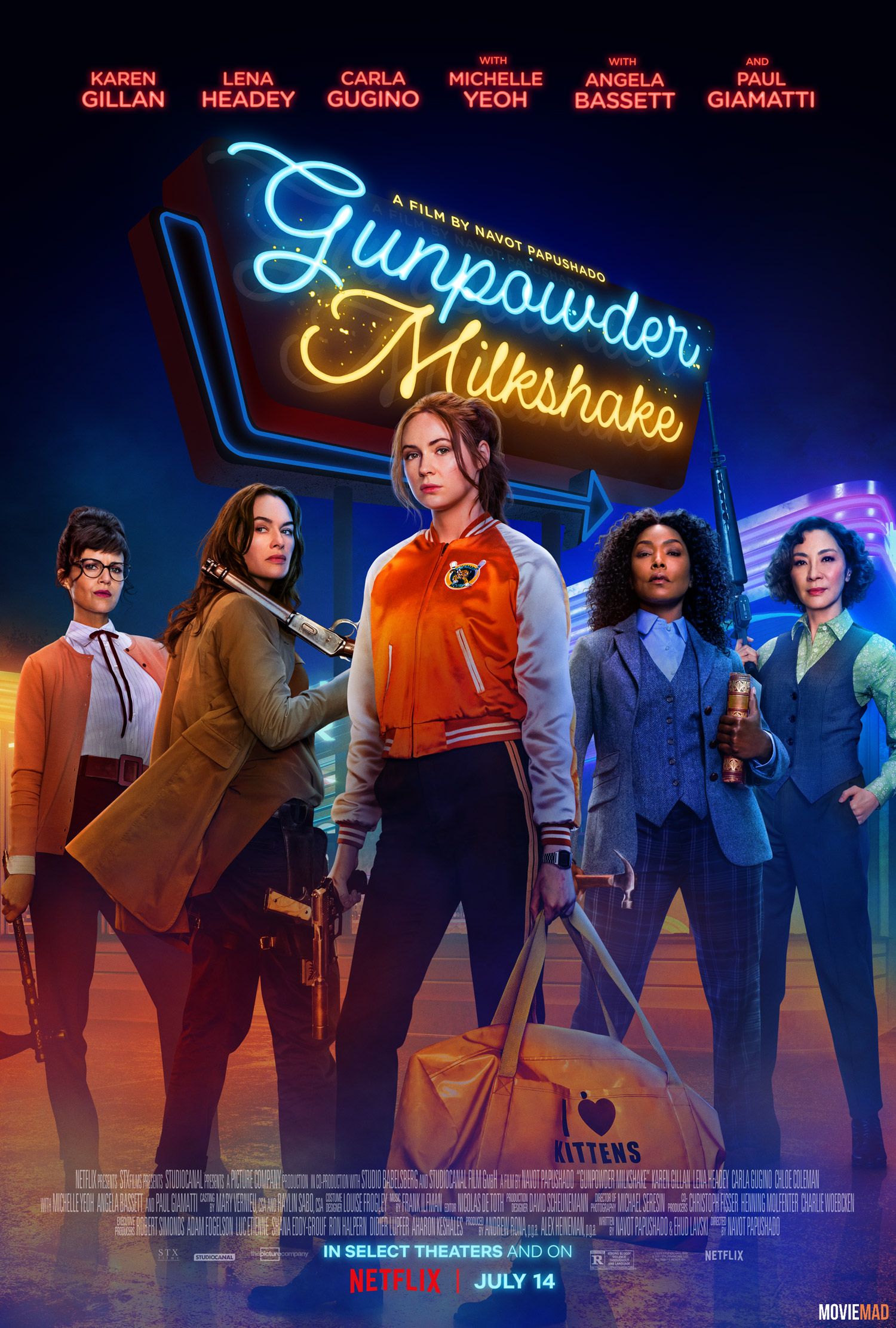 Gunpowder Milkshake (2021) English HDRip Full Movie 720p 480p