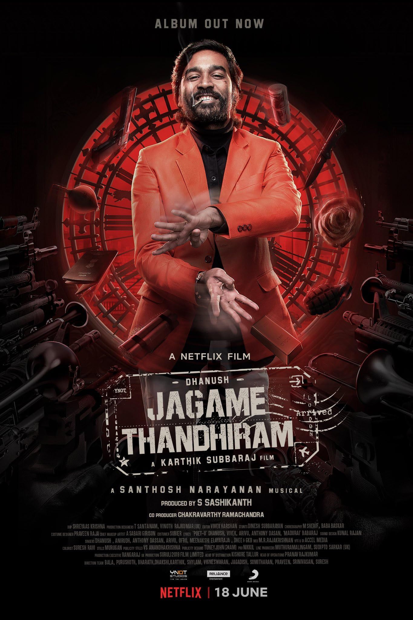 Jagame Thandhiram (2021) Hindi Dubbed ORG Netflix Full Movie HDRip