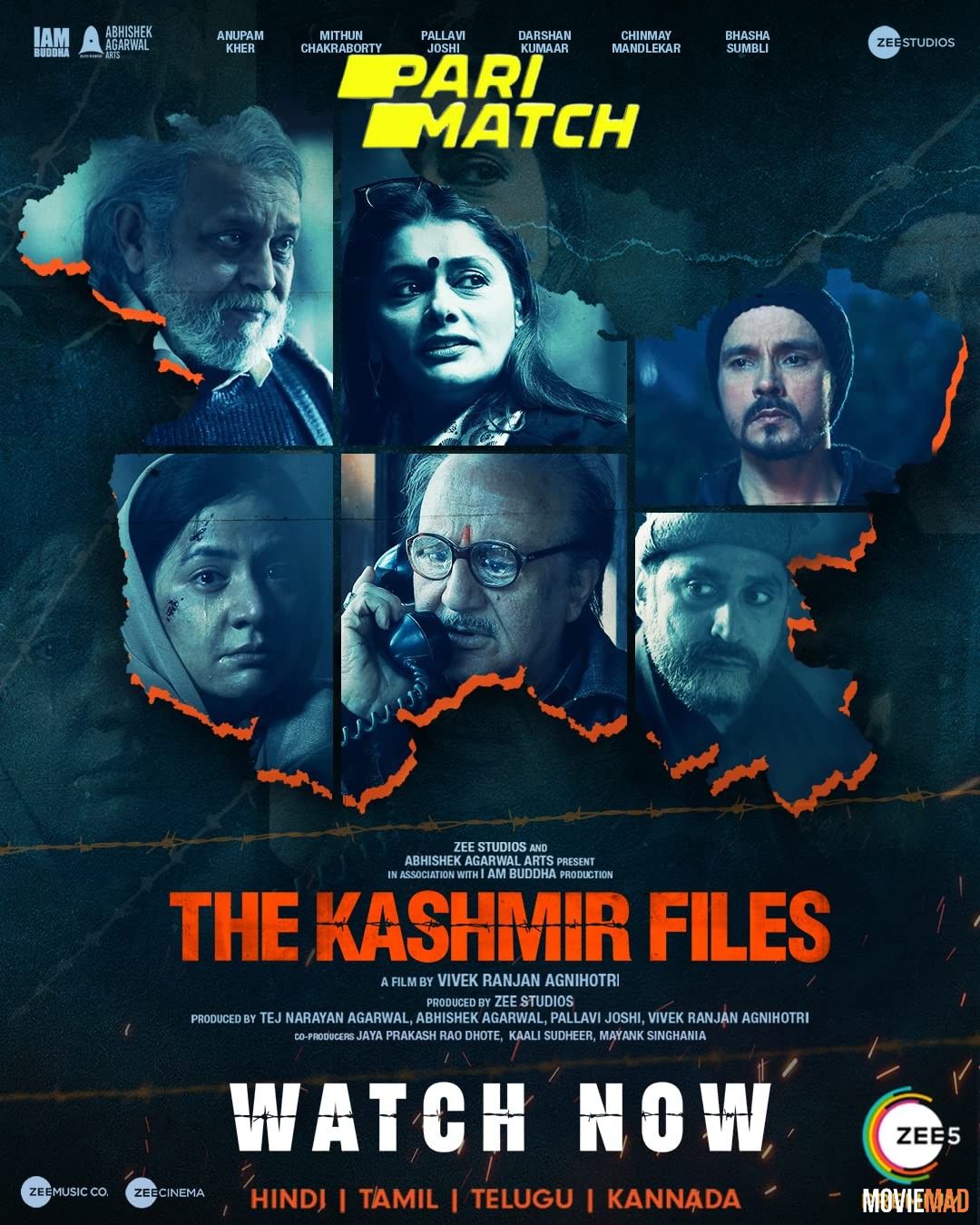 The Kashmir Files (2022) Bengali (Voice Over) Dubbed WEBRip Full Movie 720p 480p